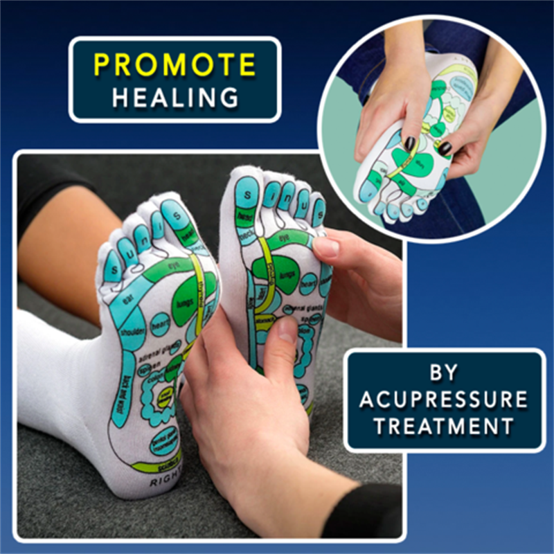 Acupressure Reflexology Socks Physiotherapy Massage Relieve Tired Feet Socks Pb