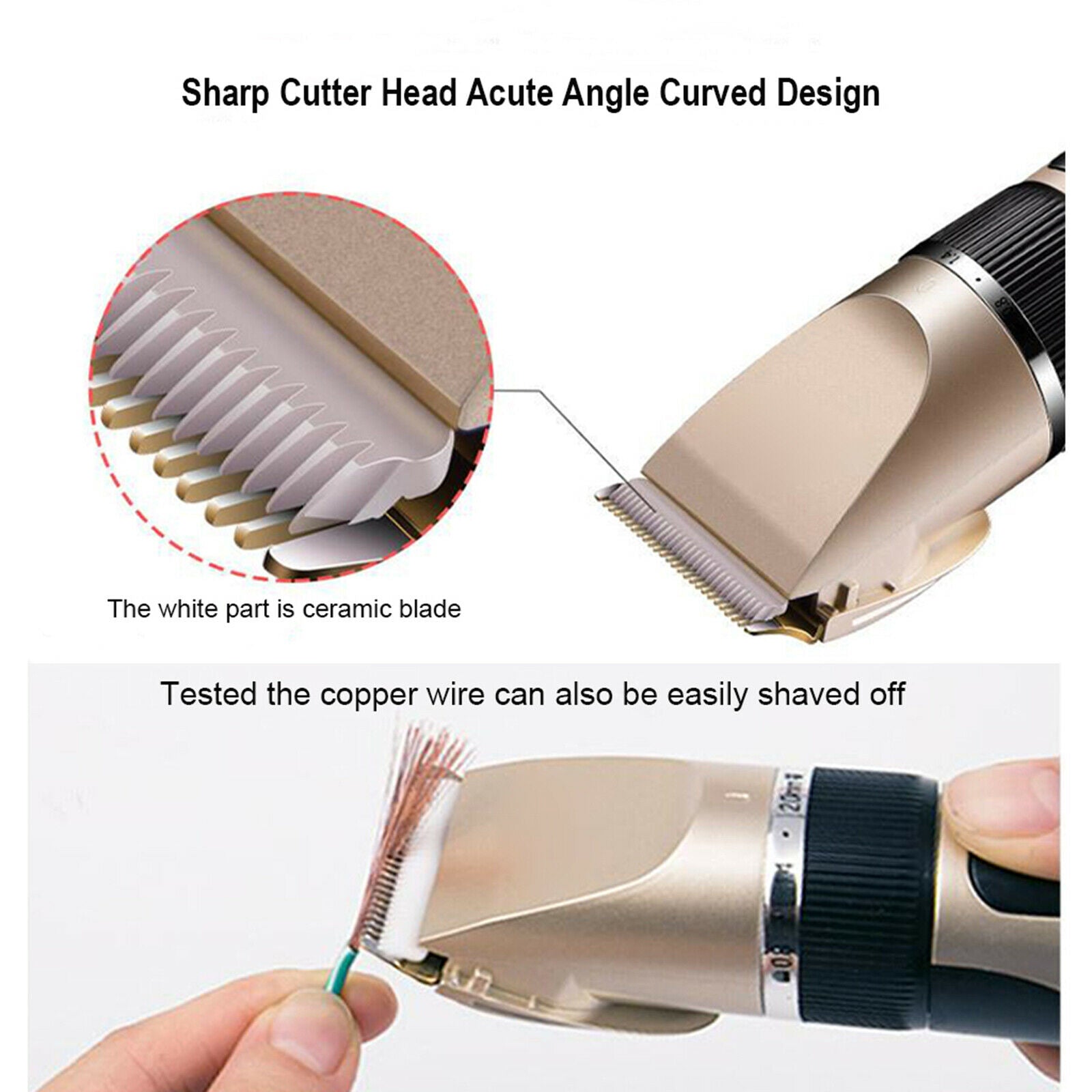 Portable Men Kids USB Rechargeable Electric Hair Clipper with Guide Comb