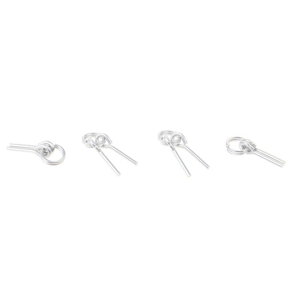 4 Pieces Awning Tent Poles Rings with 2 Pins Fit for Outdoor Camping Hiking