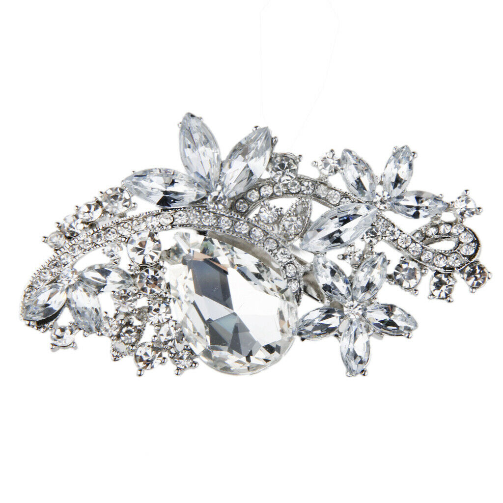 Fashion Brooch for Women Wedding Rhinestone Scarf Clip