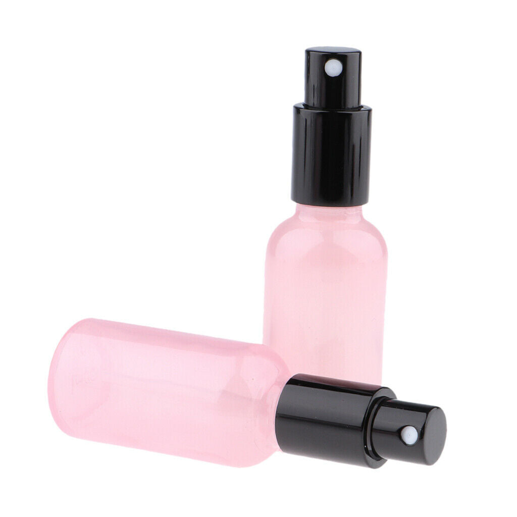 4pcs Empty Glass Pump Spray Bottle for Perfum Toner Amber Cosmetic Atomizer