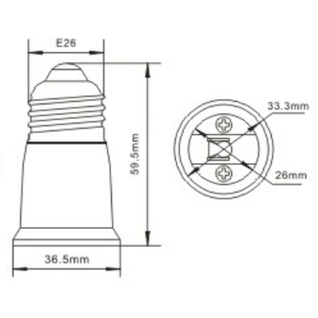 Lamp Socket Holder Adapter Extender Light Bulb Extended Socket E26 to E26