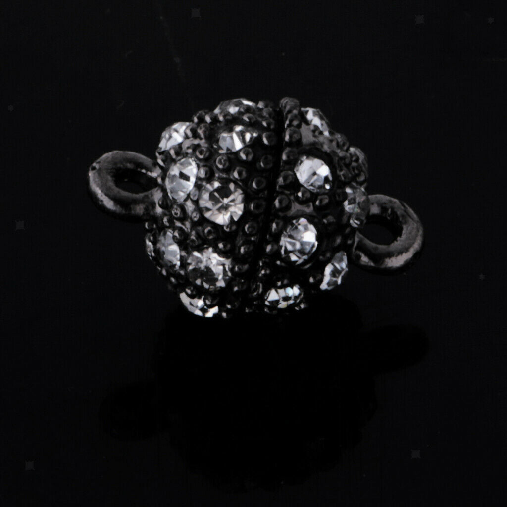 18 Pieces Bulk Round Ball Magnetic Beads Clasp for Necklace Bracelet Connector