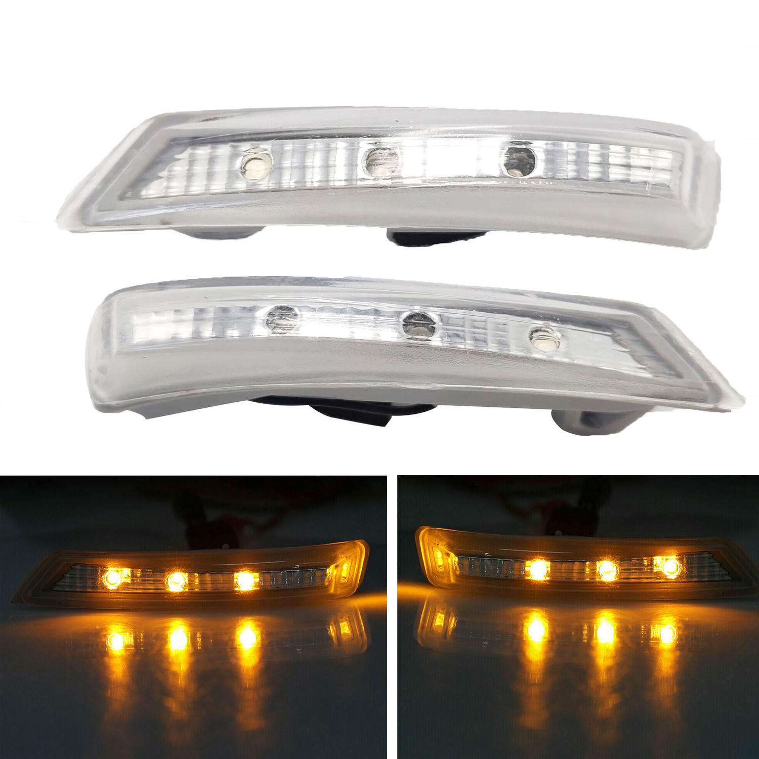 Right&Left Side Mirror LED Turn Signal Light Fits Dodge Grand Caravan 2008-2018