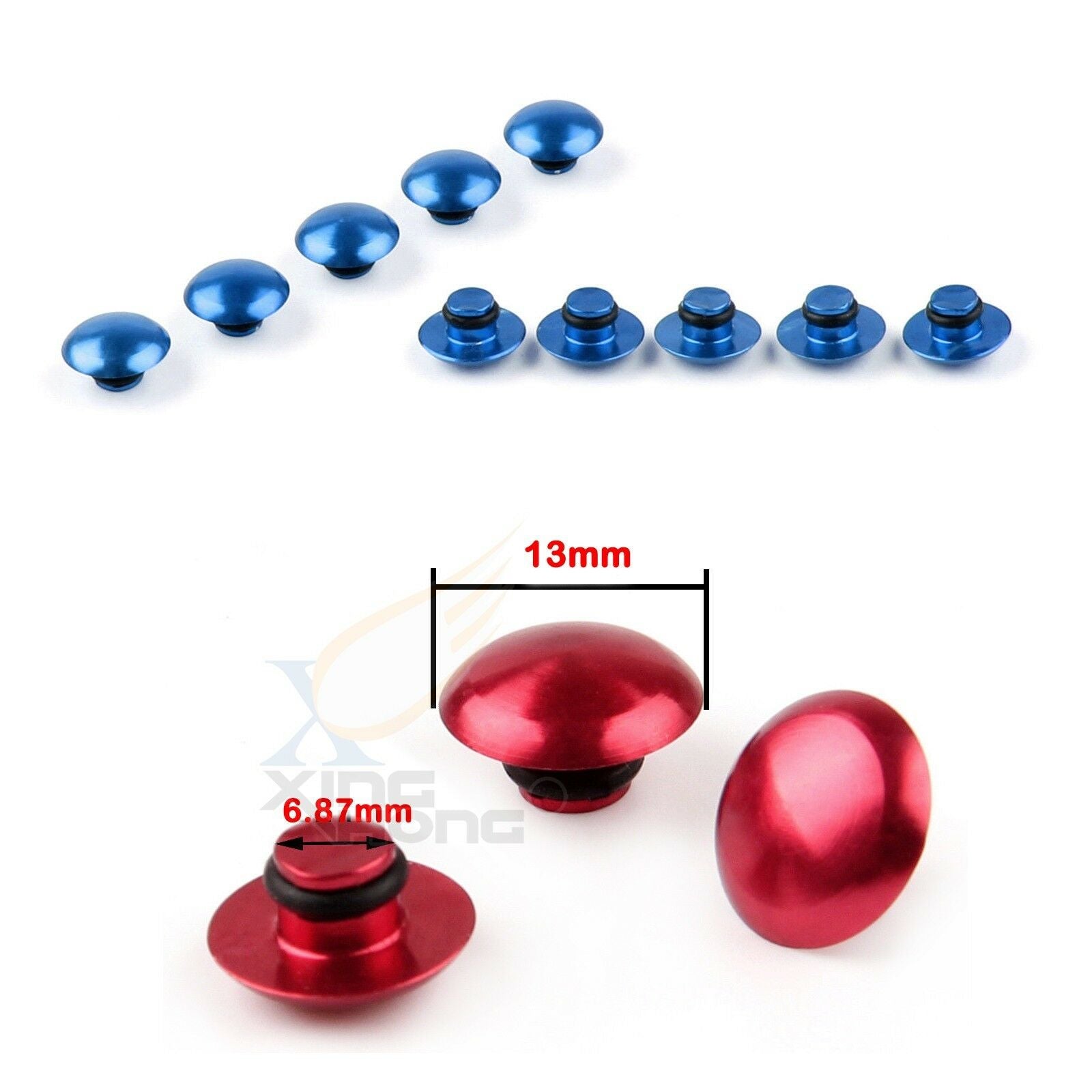 Blue Round bolt cap screw cover Blue For 8mm Allen bolts M8