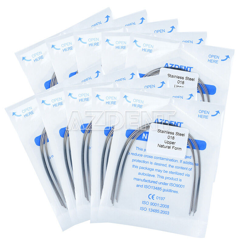 50 X Orthodontic Dental Stainless Steel Natural Form Round Arch Wires 018 Upper