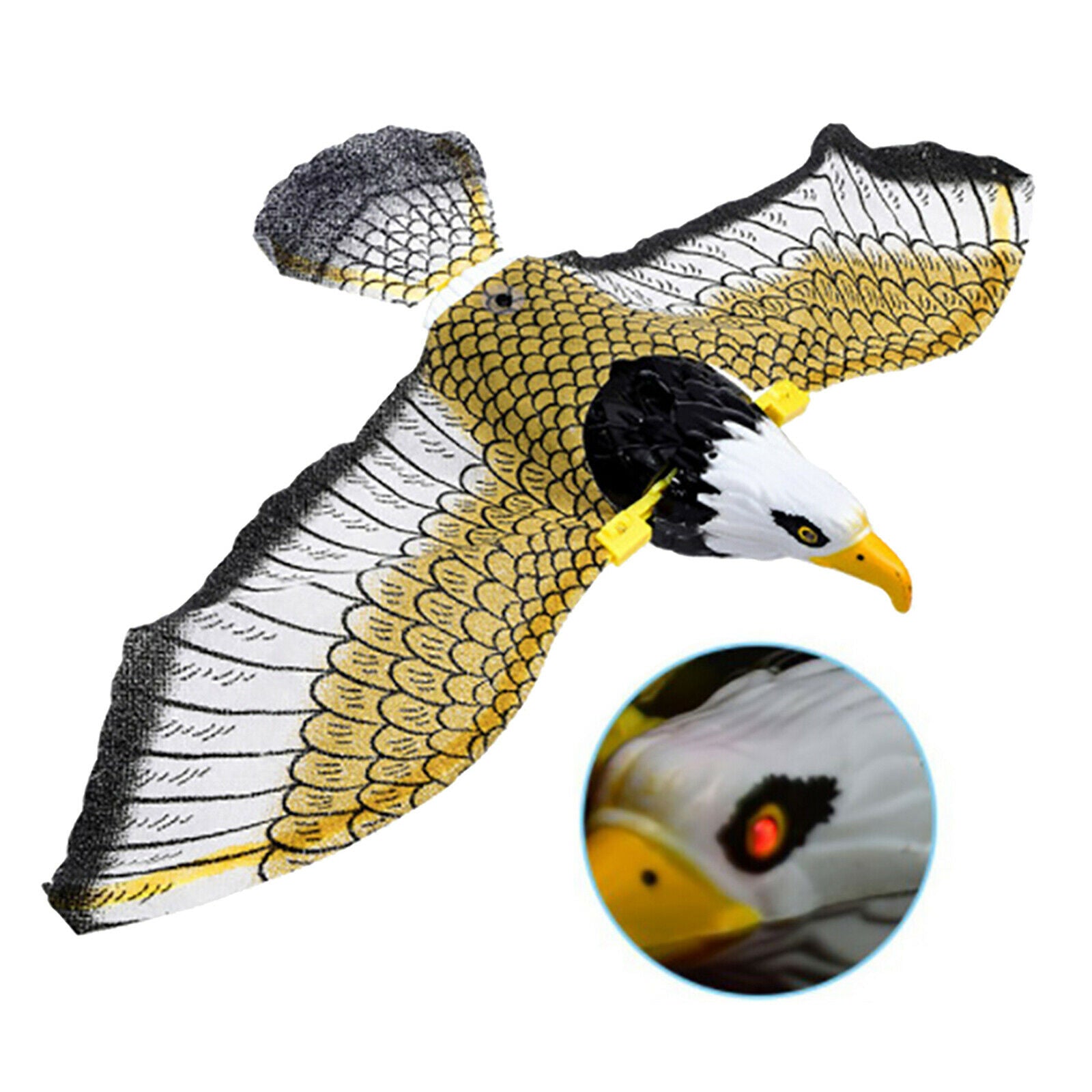 Luminous Hanging Falcons Eagle Bird Scare Kite w/ Music Decoy