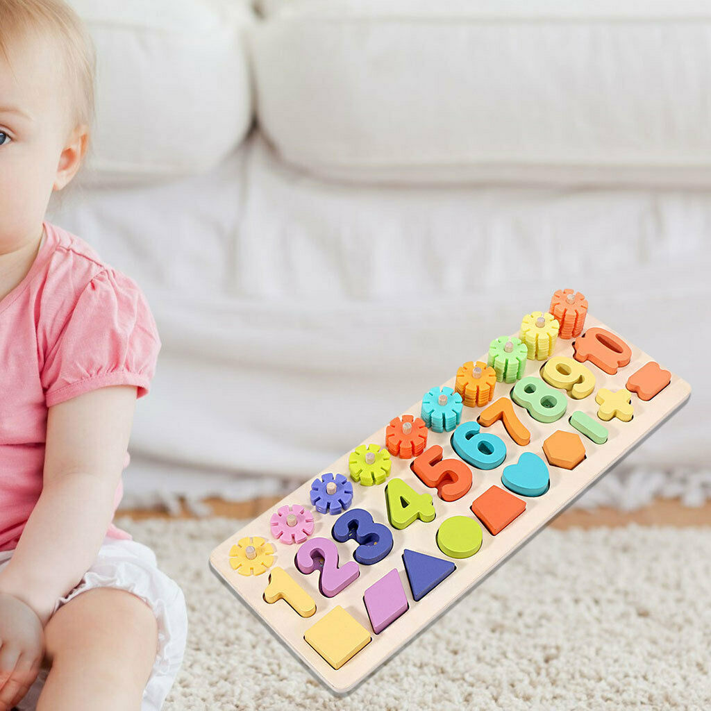 Three in One Matching Board Toys Math Shapes Game Nesting Parent-child