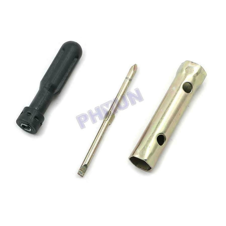 Motorcycle Spark Plug Spanner Wrench Socket Repair Tool Kit Portable Universal