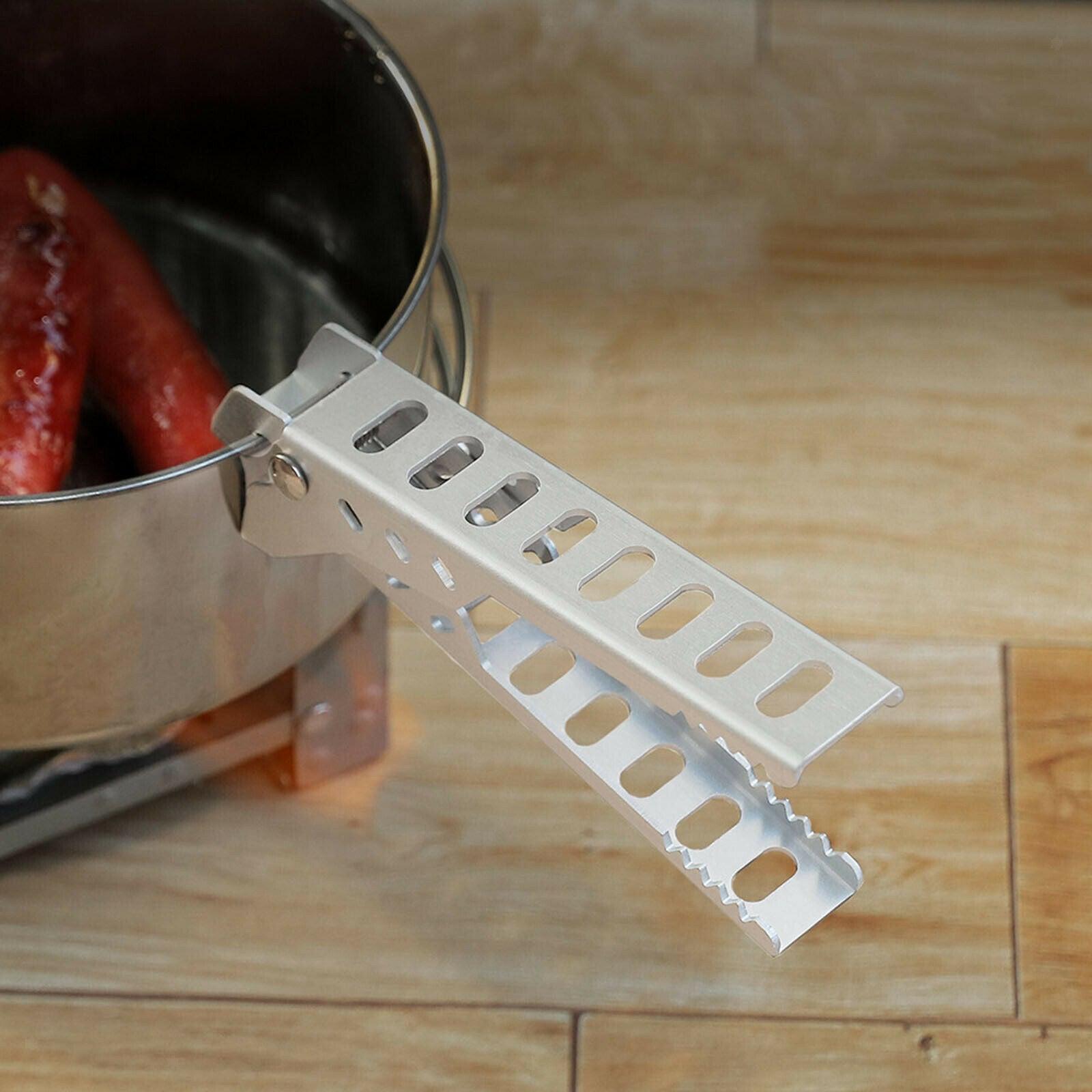 Picnic Camping Bowl Pot Clamp Pan Gripper Hand Anti-scald Clip for Kitchen