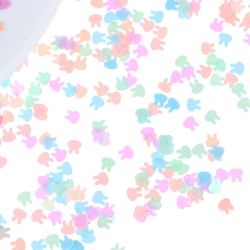 15g Ultrathin 4mm Rabbit Shape Glitter quins for wedding Christmas Decor .l8