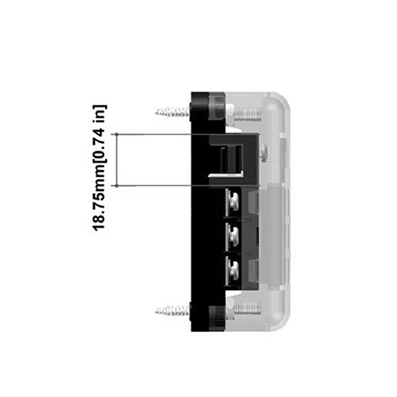 6 Way LED Indicator Car Boat Yacht Bus Fuse Box Block Holder Stud Connection Kit