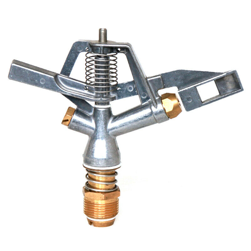1.26'' Watering Irrigation Spray Gun Sprinkler 360Â° Adjustable Impact Area Alloy
