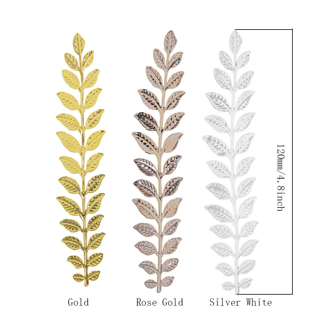 10pcs Platinum Leaves Charm Pendants Findings for DIY Hair Jewelry 120mm
