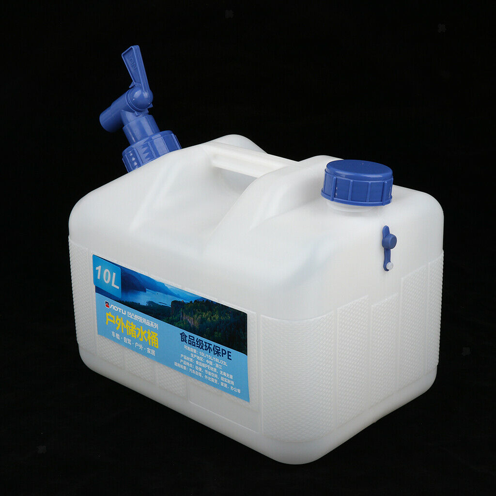 10L Portable Water Carrier Bottle Container Bucket Portable Ultralight Thickened