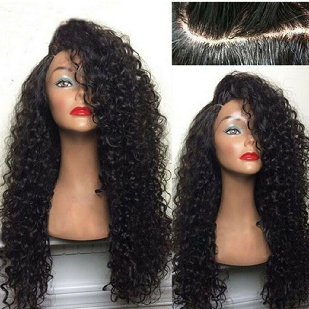 Long Curly Wigs for Black Women 25.6'' Afro Wig High Density Natural Look Black
