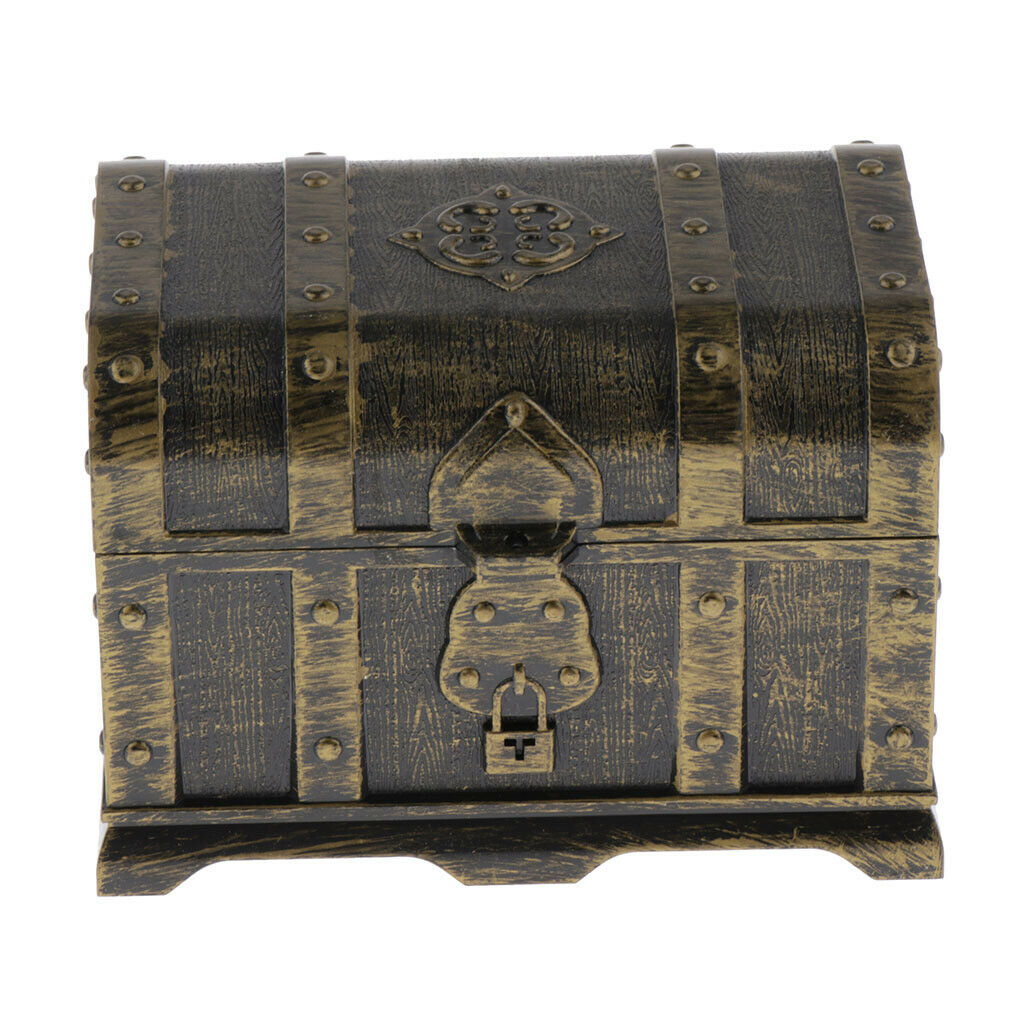Set of 2 Pirate Treasure Chest Seeking Treasure Game Playset Storage Box Fun