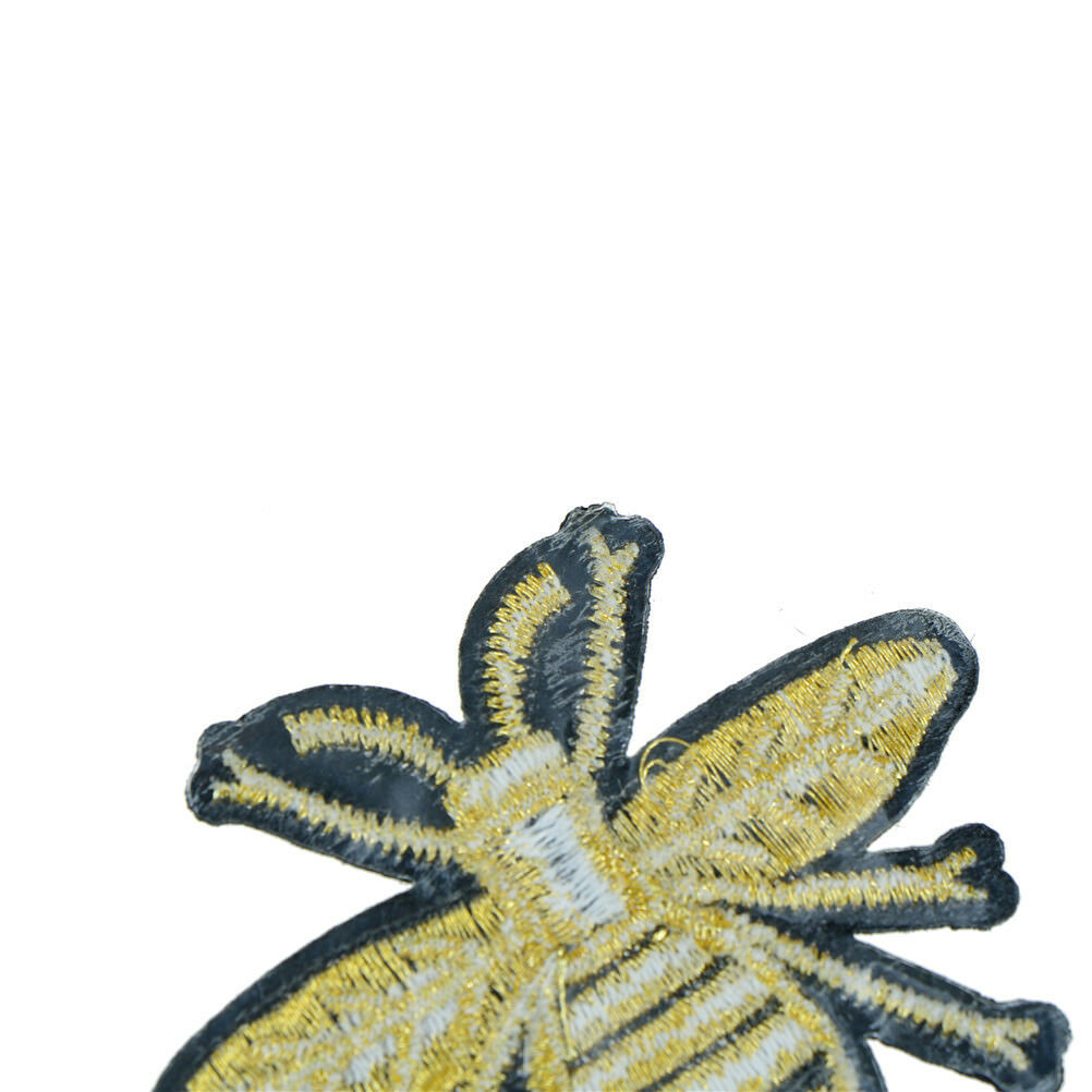 golden bee embroidery iron/sew on patch applique hat bag badge motif .l8