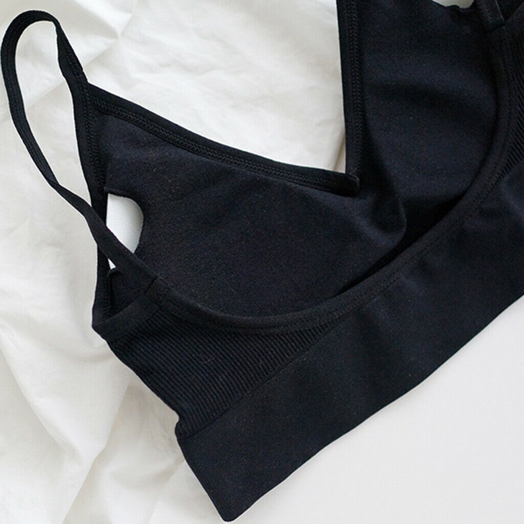 2 Pcs Womens Trendy V Neck Bralette Summer Comfort Bra Yoga Bra Breathable