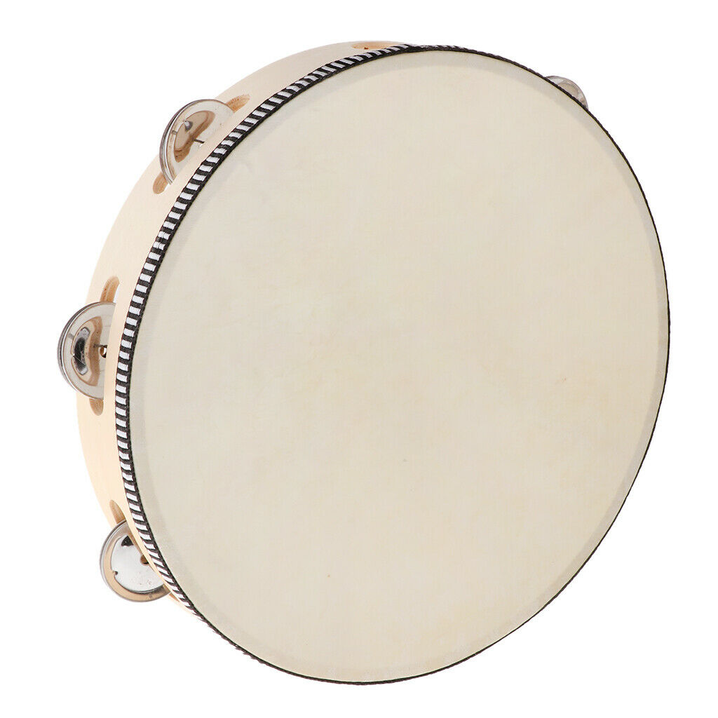 10inch Tambourine Percussion Drum Tamborine Kids Musical Educational Toys