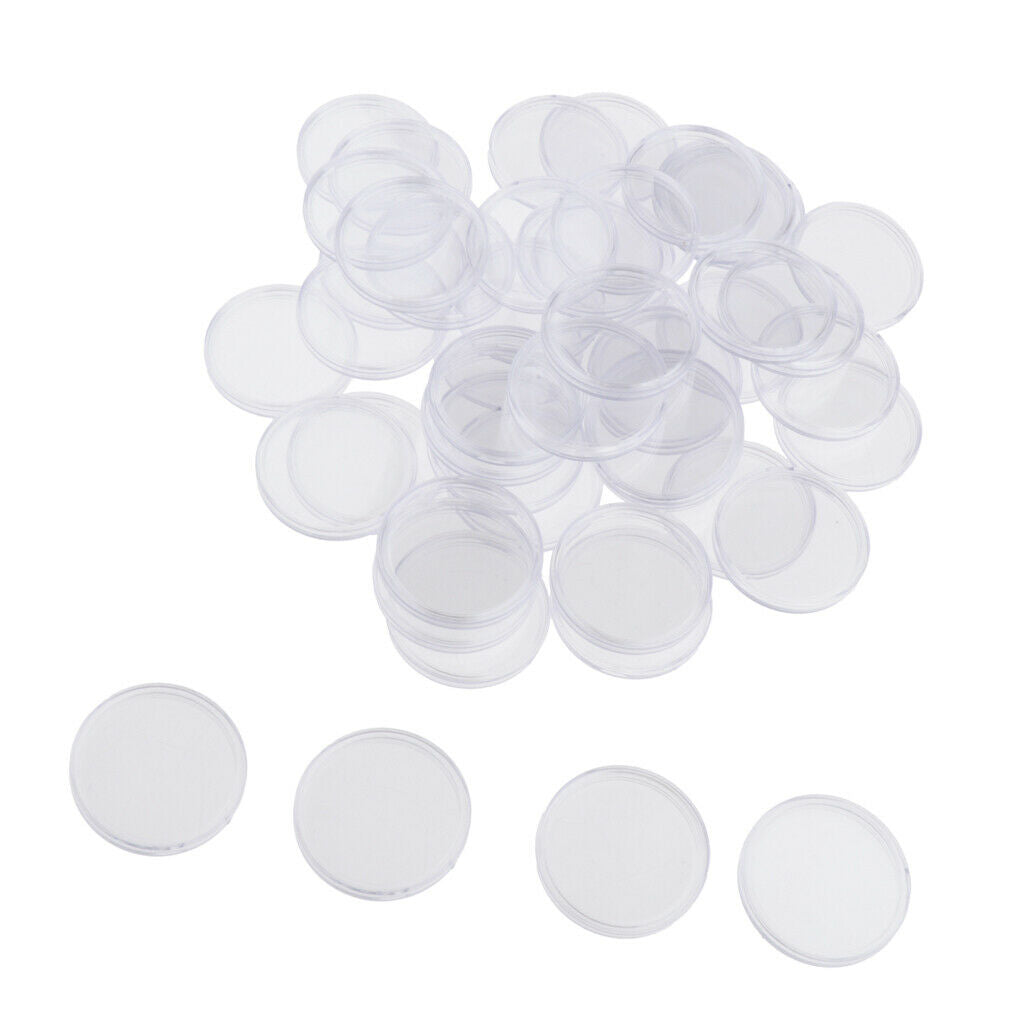 100 Pieces Coin Capsules Coin Case Storage Container for Coin Penny Organizer