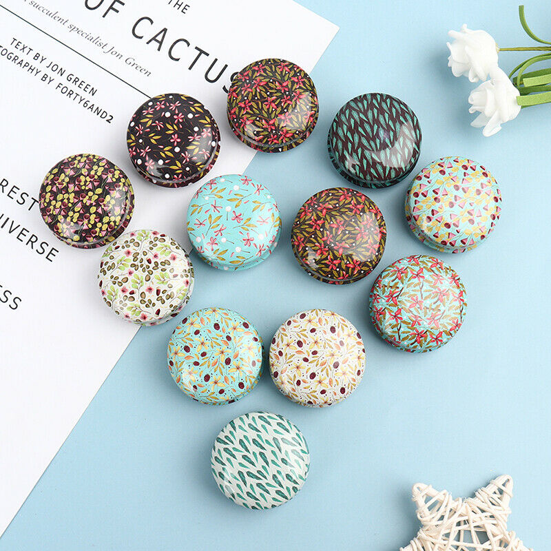 1X Elegant Flower Tin Box DIY Jar Balm Round Empty Iron Box Lipstick Stor.l8