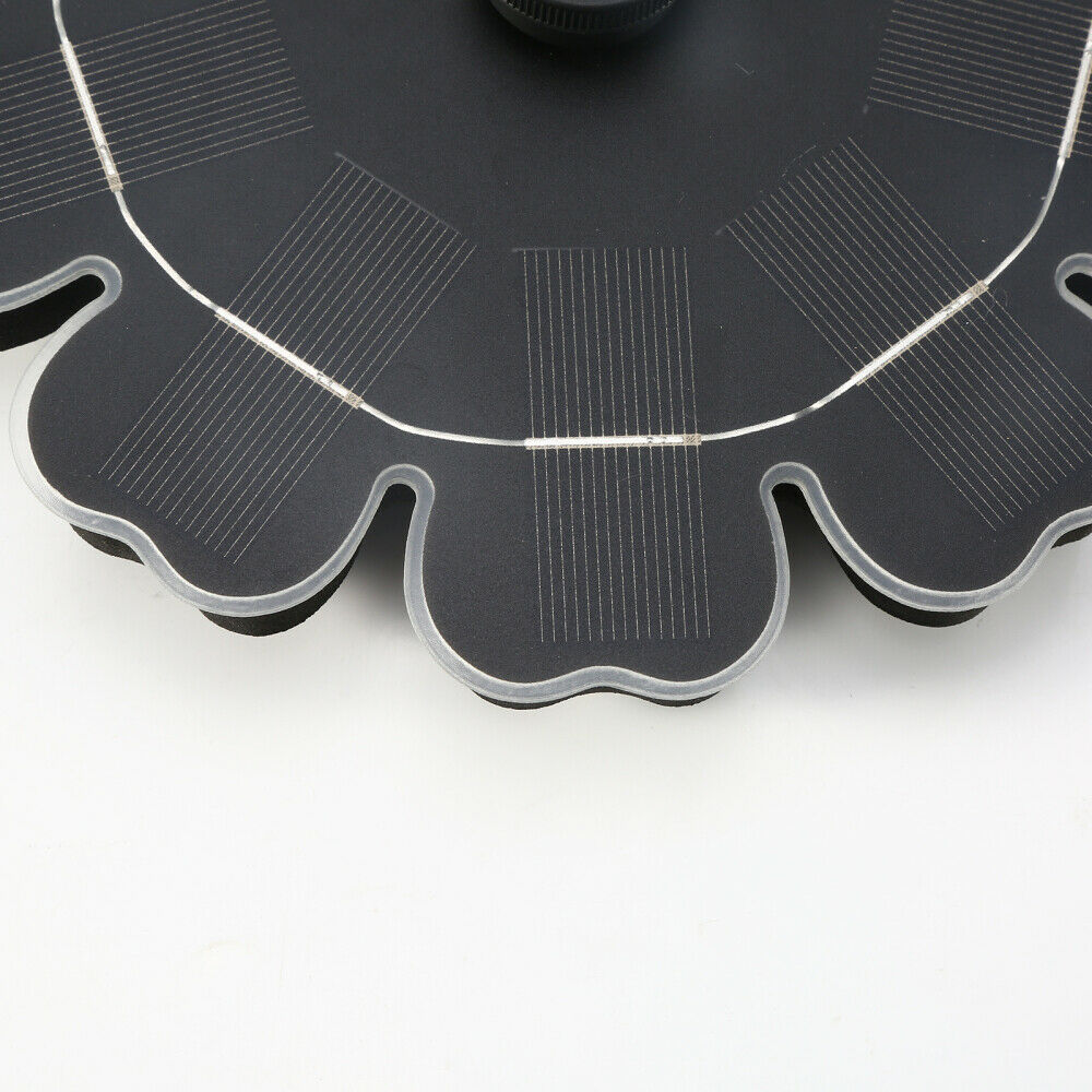 Solar Fountain Pump Ground-Inserted Fountain Petal Fountain w/4 Nozzles Garden