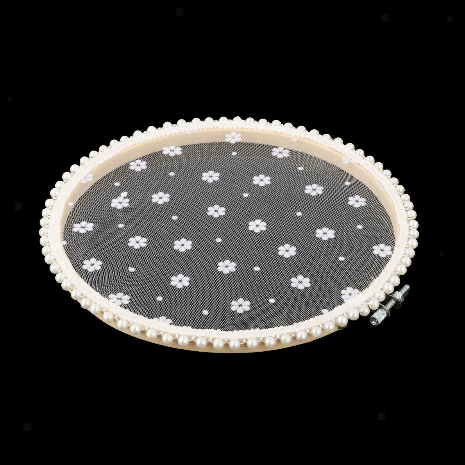 Earring Holder Stand for Women White Flowers Lace Disc for Party Photography
