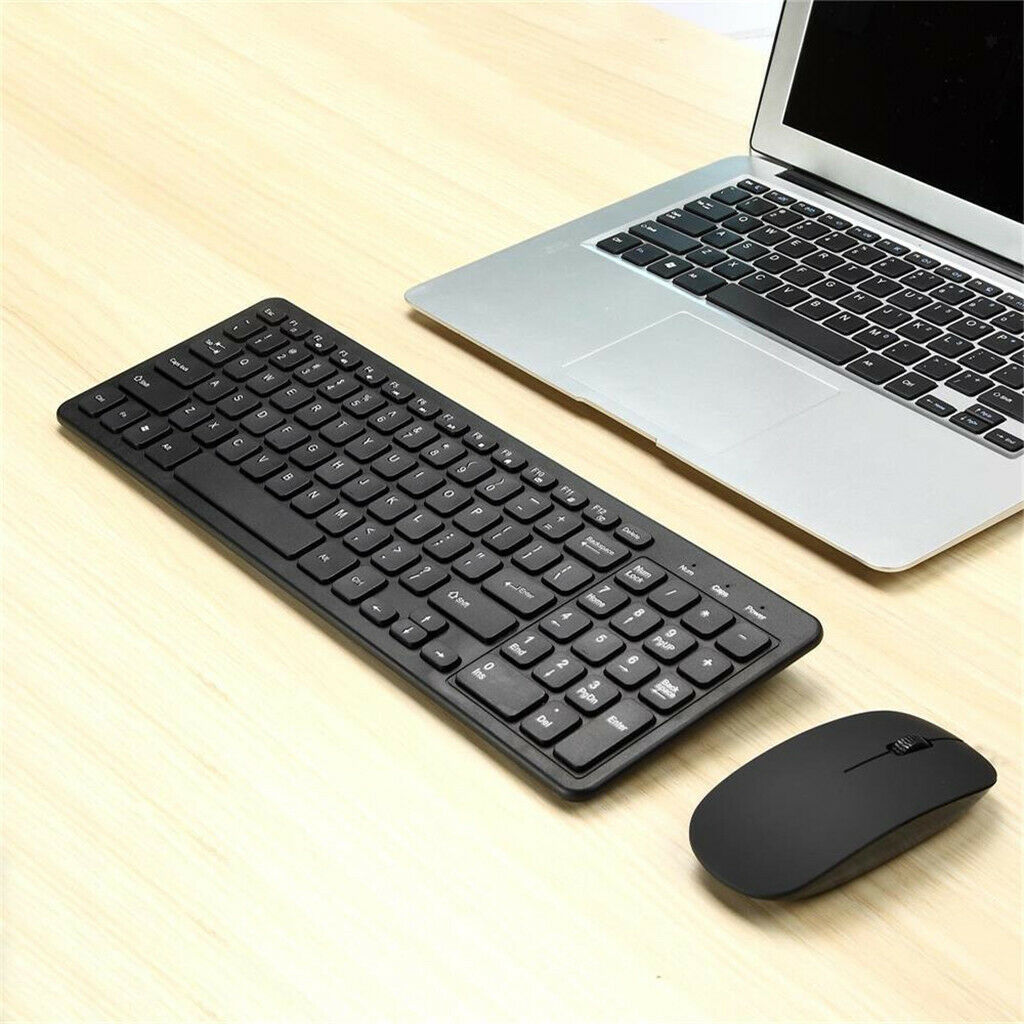 2.4G Wireless Keyboard and Mouse Cordless Set for PC Latptop Desktop Black