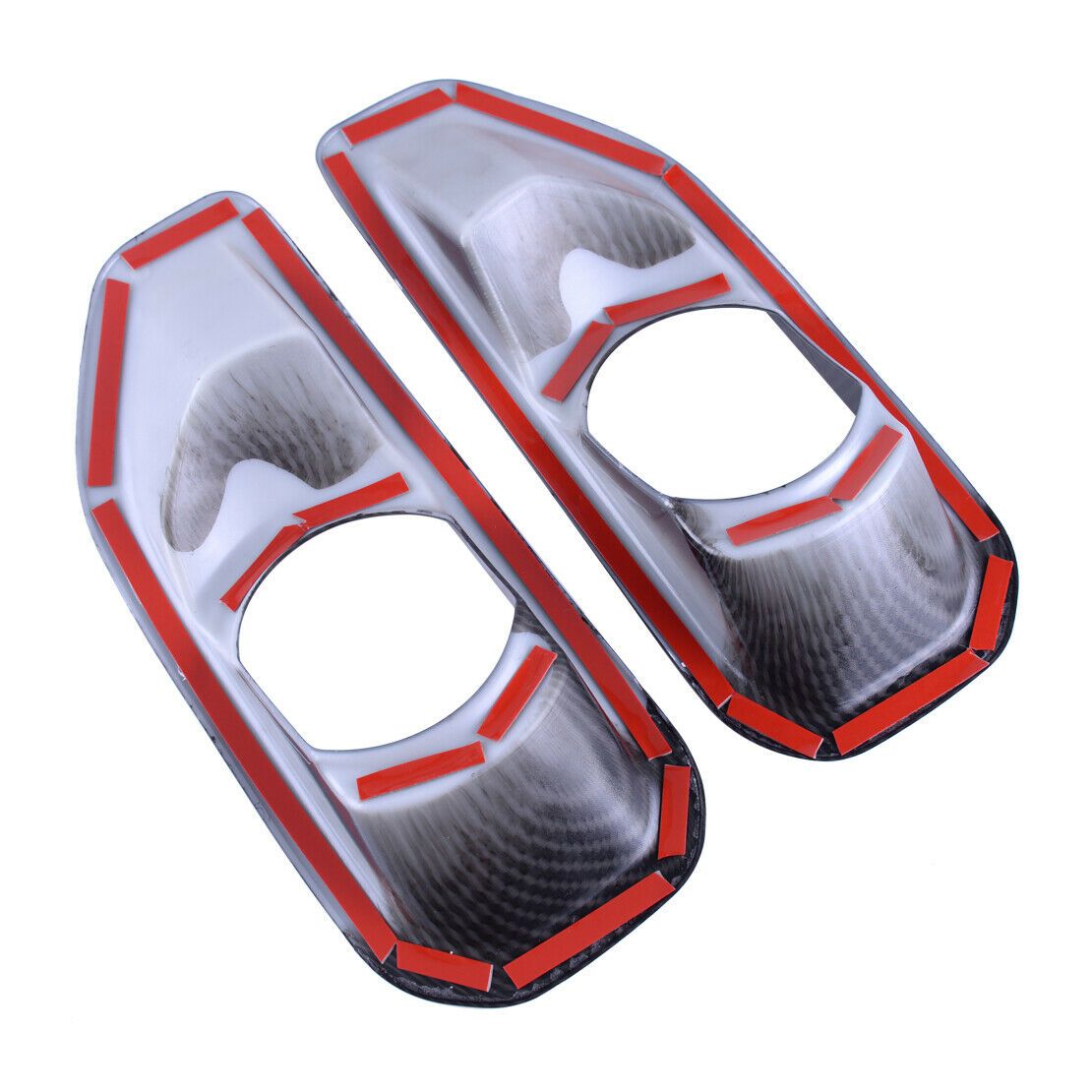 Carbon Fiber Style Front Fog Light Cover Trim Fit for Jeep Wrangler JL 18-19 Atn