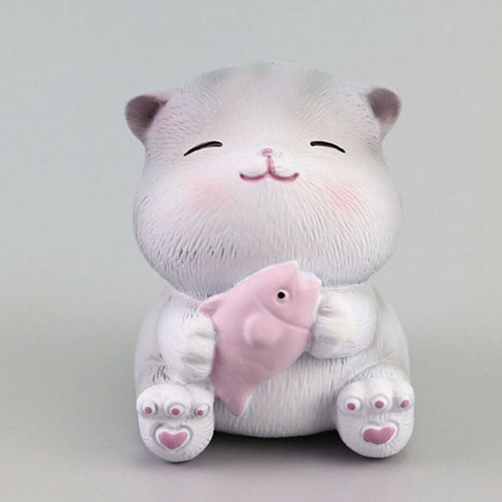4pcs/Set Cat Furnishings Ornament Vivid for Desktop Bedroom Valentise Gifts