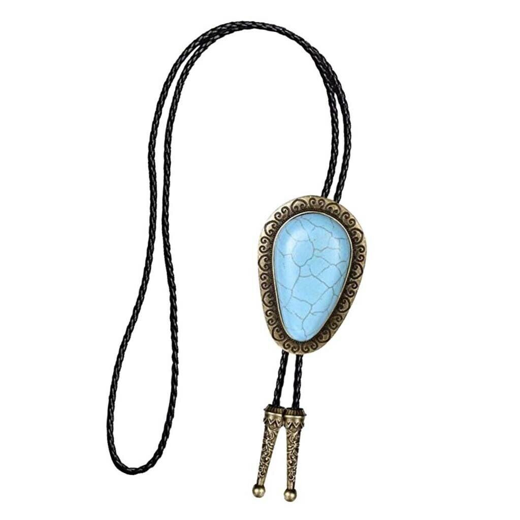 Turquoise Stone Bolo Tie Western Cowboy  Novetly Ties