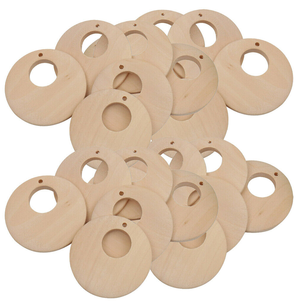50pcs Wood DIY Pendant Jewelry Making Findings Handmade Baby  Shower