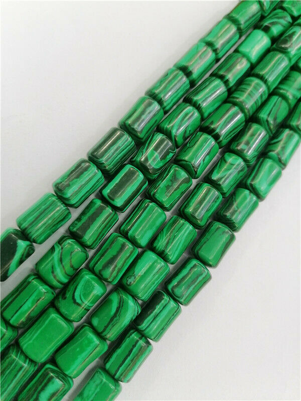 1 Strand 14x10mm Green Malachite Cylinder Spacer Loose Beads 15.5inch HH8833