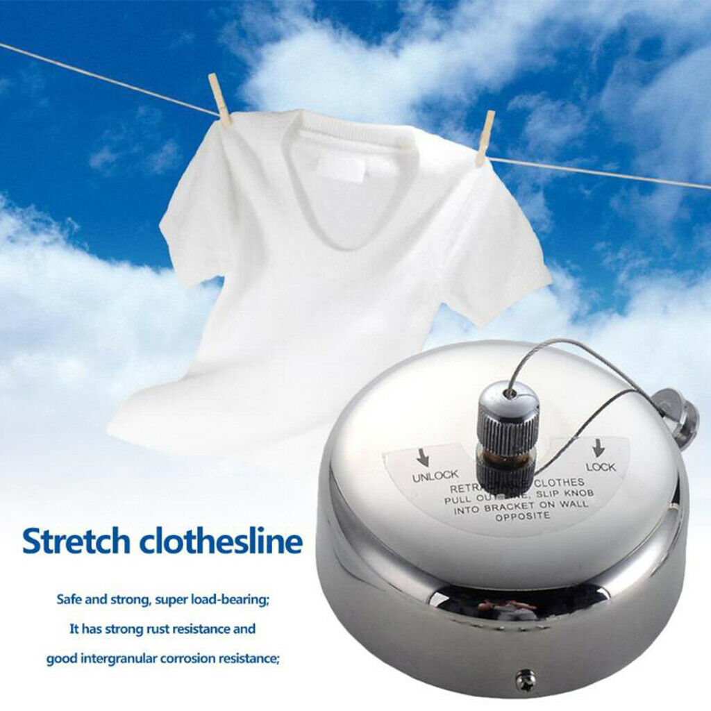 Retractable Clothesline Clothes Line Drying Rope for Laundry Balcony 2.8m
