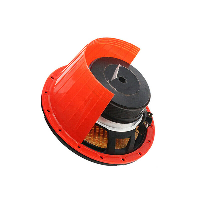 2x Car Door Audio Speaker Ring Waterproof Covers Trim Washer Red Kit Universal