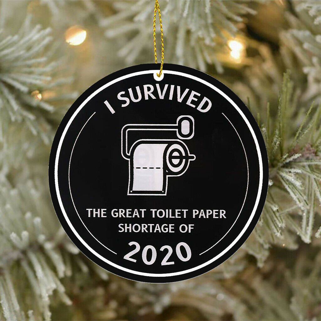 Christmas Tree Ornament Pendant Quarantine Survived 3 Inch Gift for Families