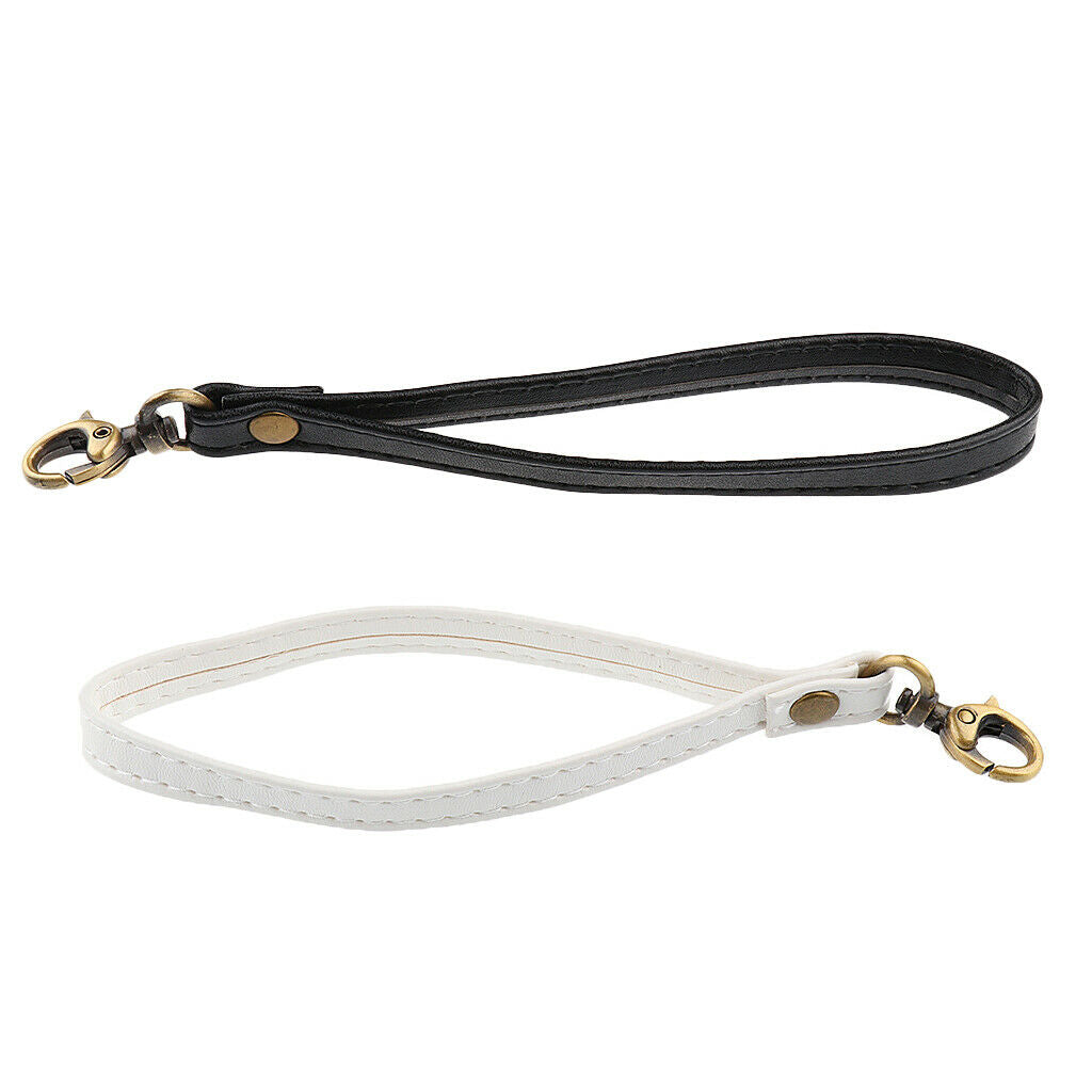 2pcs Replacement PU Leather Wrist Strap Clutch Wristlet Purse Strap