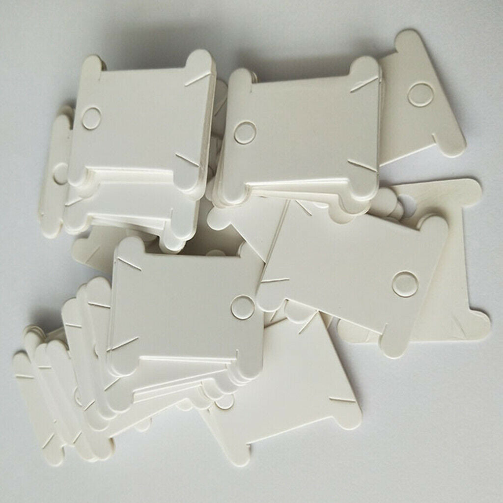 200Pc Cardboard Floss Bobbins Organizer Thread Bobbin Winding Board Tool 38x35mm