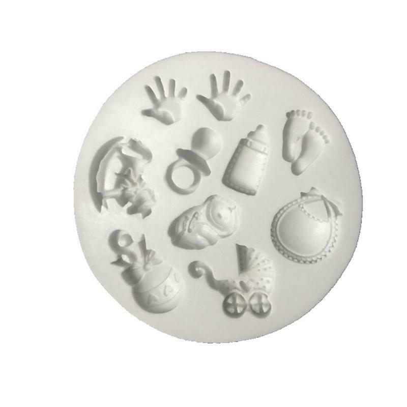 Silicone Fondant Candy Mold Baby Feet Candy Cupcake Mould Baby Shower Decoration