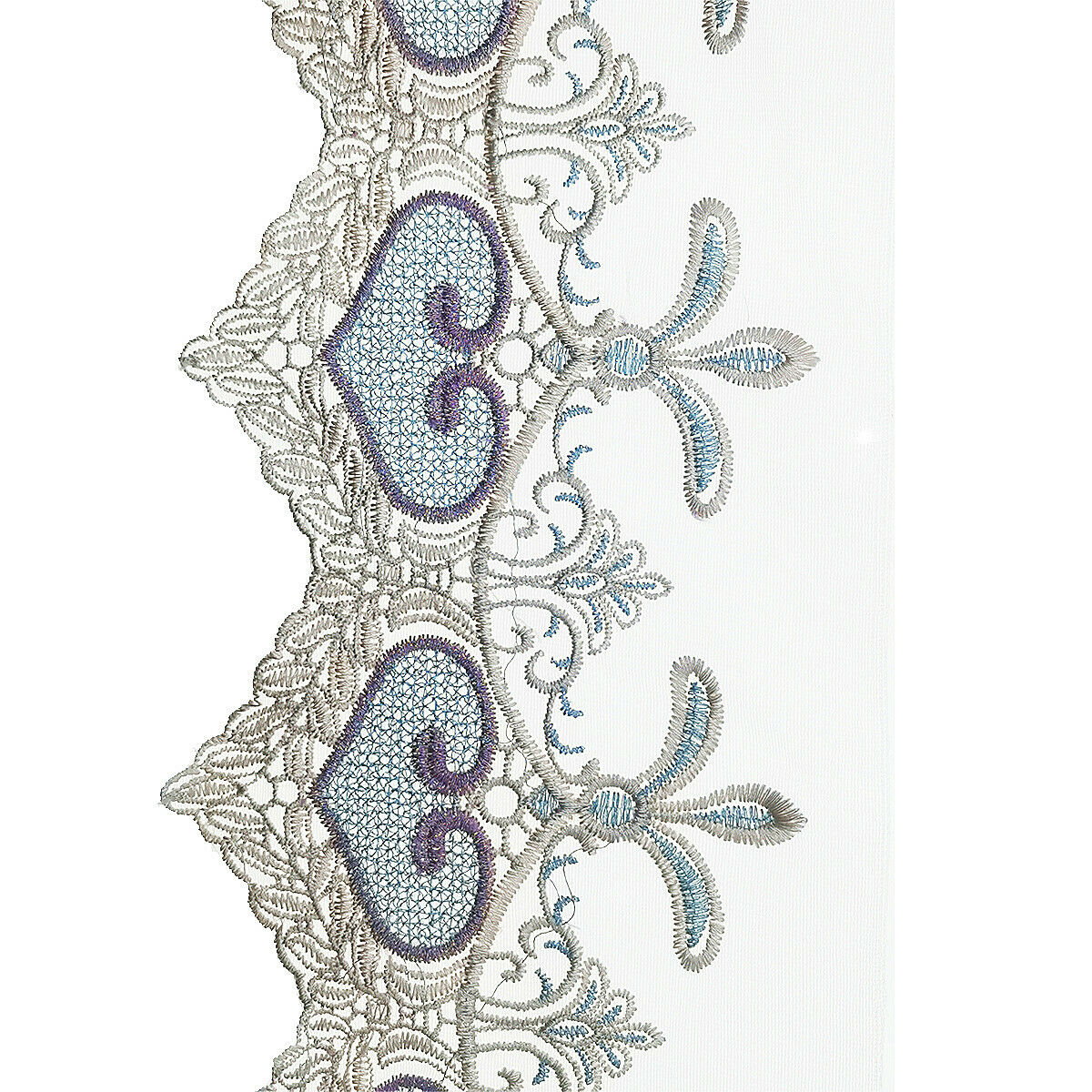 1 Yd Embroidery Lace Trim Heart Flower Ribbon Clothing Dress Sewing 18cm Wide