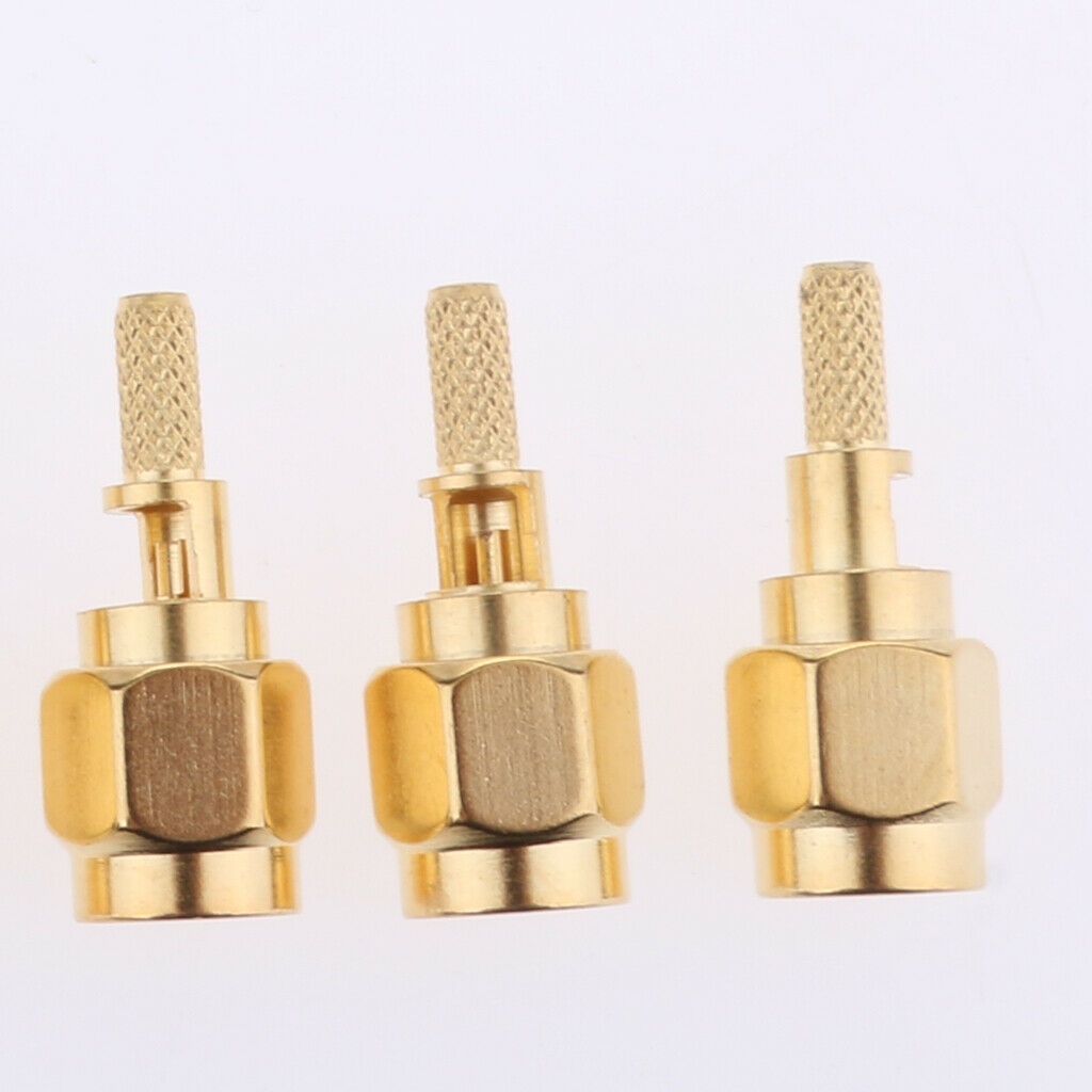 10x Connector SMA Male Plug Pin Crimp Window for RG174,RG316