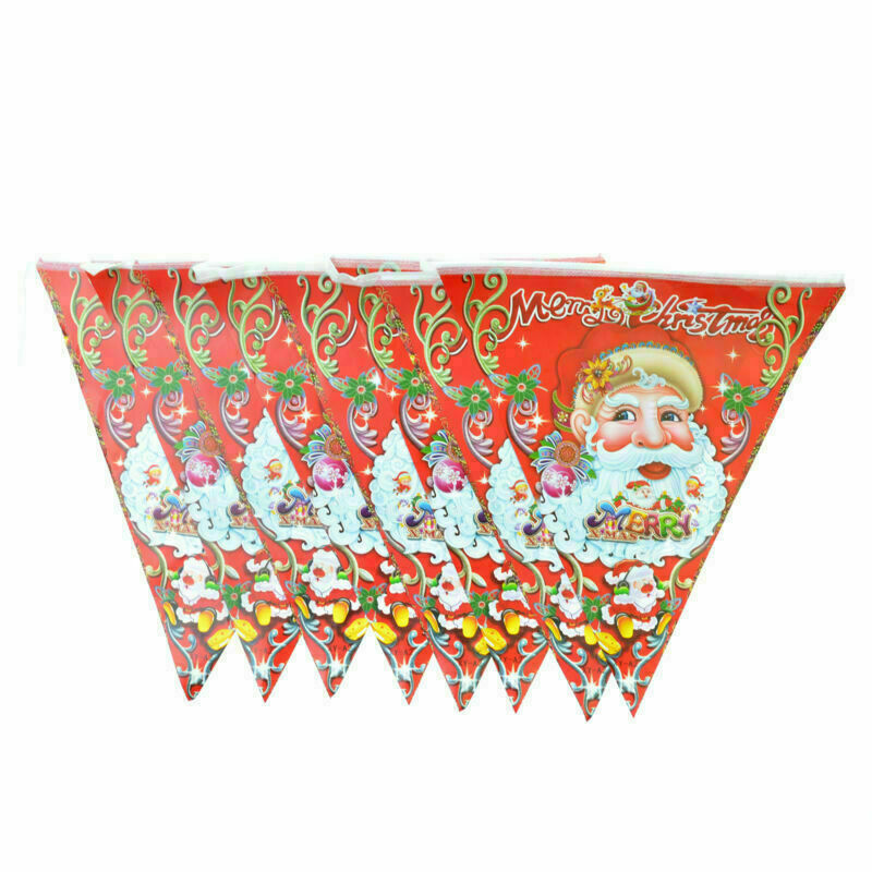 Decoration Party Triangle flag Christmas Octahedral flag Santa Claus The New