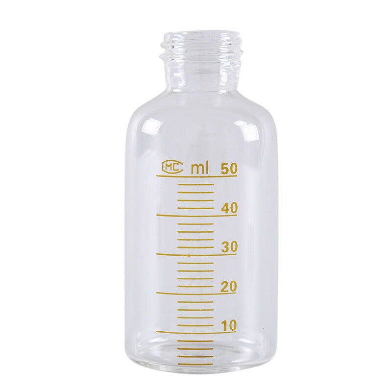 50ml Clear Glass Seal Bottle Reagent Sample Vials Lab SuppliDD