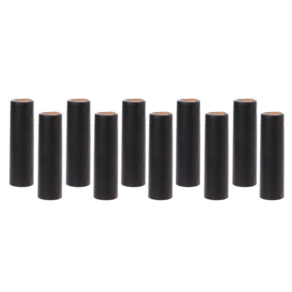 32x60mm PVC Heat Shrink Capsules for Wine Bottles Matte Metallic Finish Black