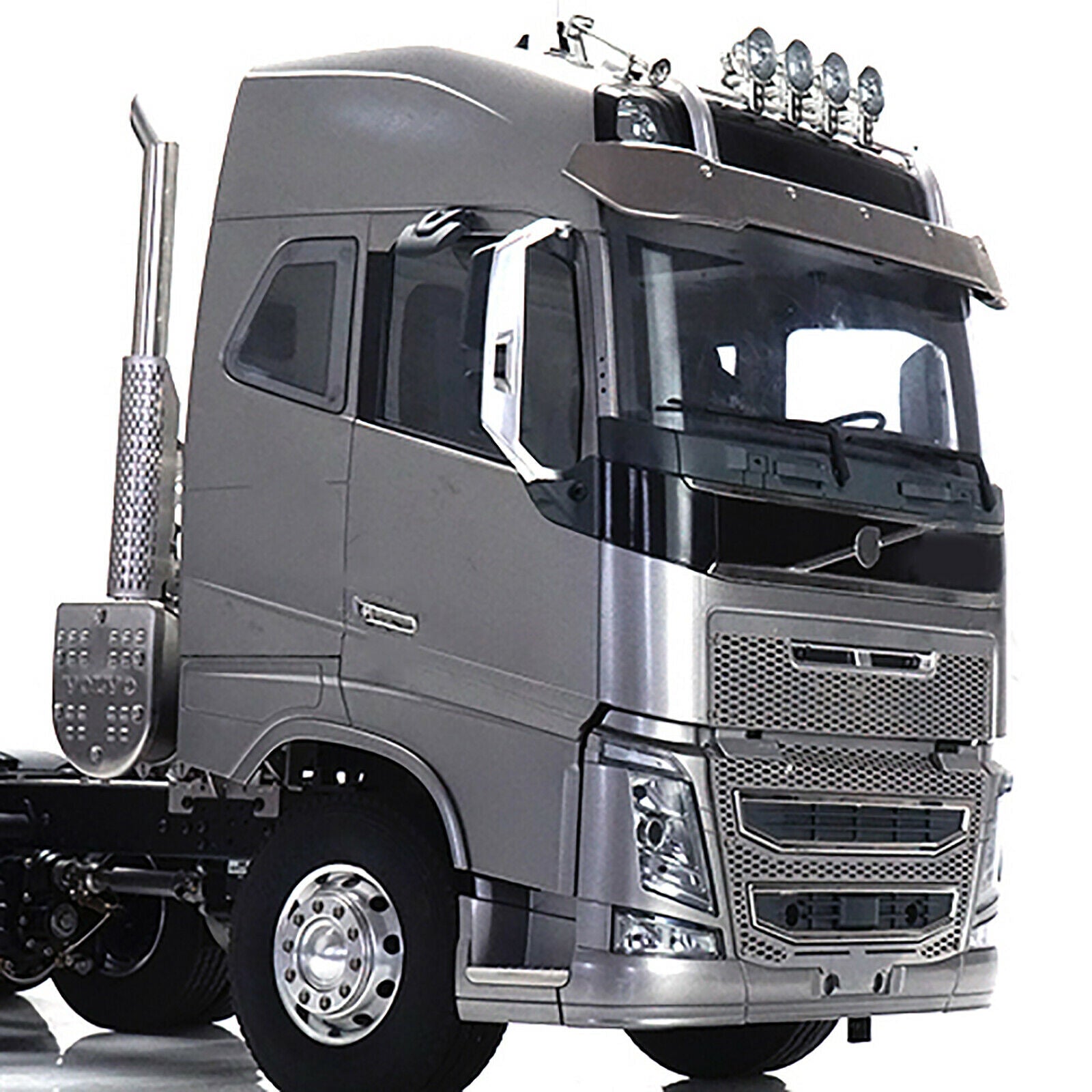 For 1/14 RC Truck TAMIYA Volvo LESU Sun Visor Metal Board Windshield Upgrade