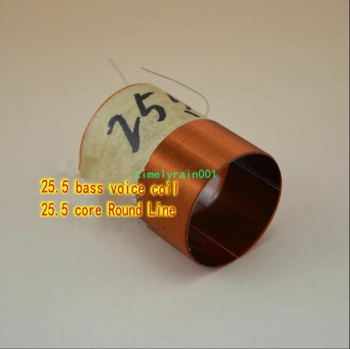 2pcs 25.5mm Bass Speaker Voice Coils Round wire Woofer coil Home Audio Parts