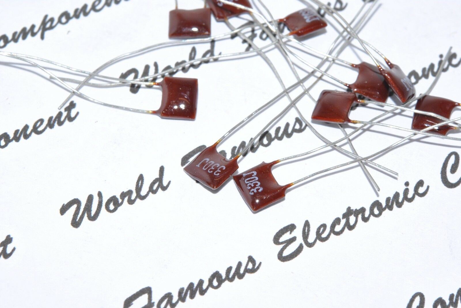 10pcs - 330P (330PF 0.33nF) 100V 5% Silvered Mica Capacitor