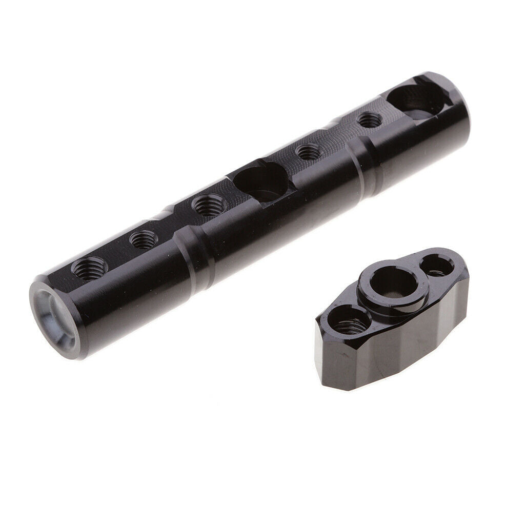 8mm Universal Motorcycle Scooter Multi-function Extended Crossbar Black