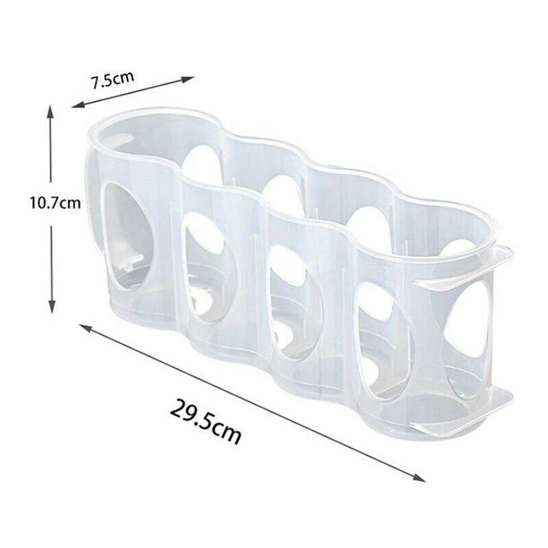 Transparent Drink Bottle Fridge Organizer Case Holder Cans Storage Box Conta*DF